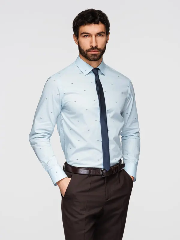 Ombre Мъжка риза Ombre REGULAR FIT с джоб