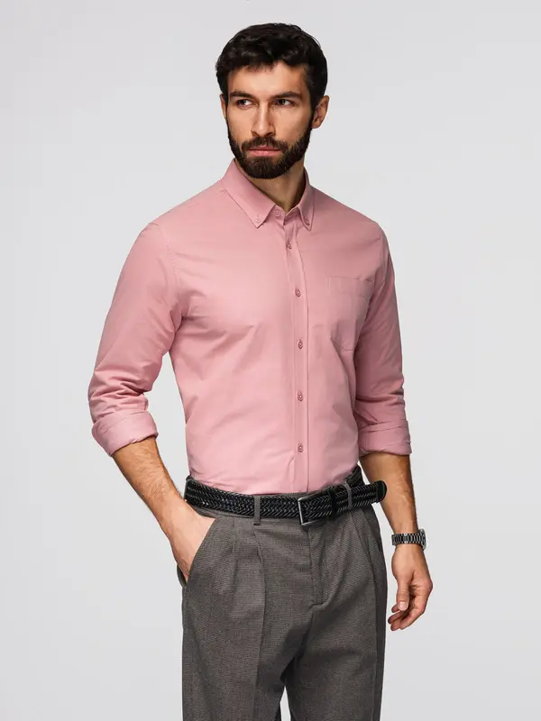 Ombre Мъжка риза REGULAR FIT с джоб