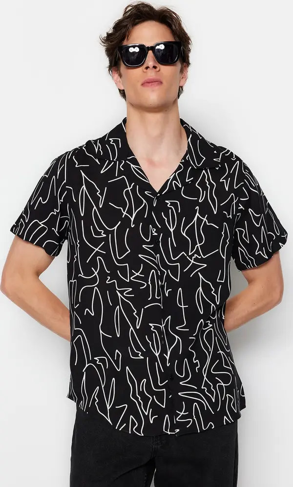 Trendyol Мъжка риза Trendyol Patterned