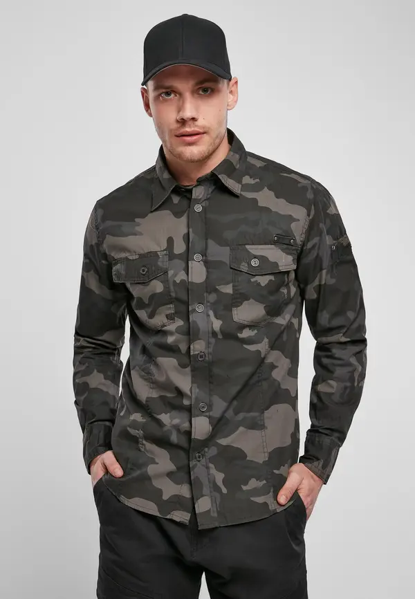 Brandit Мъжка риза Urban Classics Camo