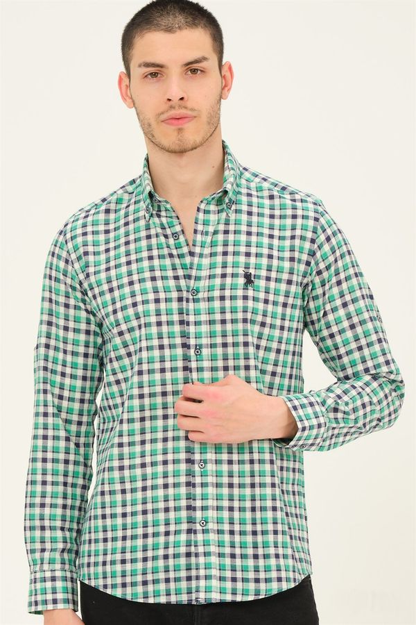 dewberry Мъжка риза. dewberry Green