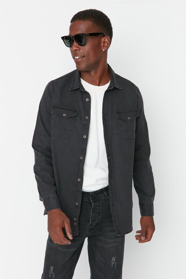 Trendyol Мъжка риза. Trendyol Denim