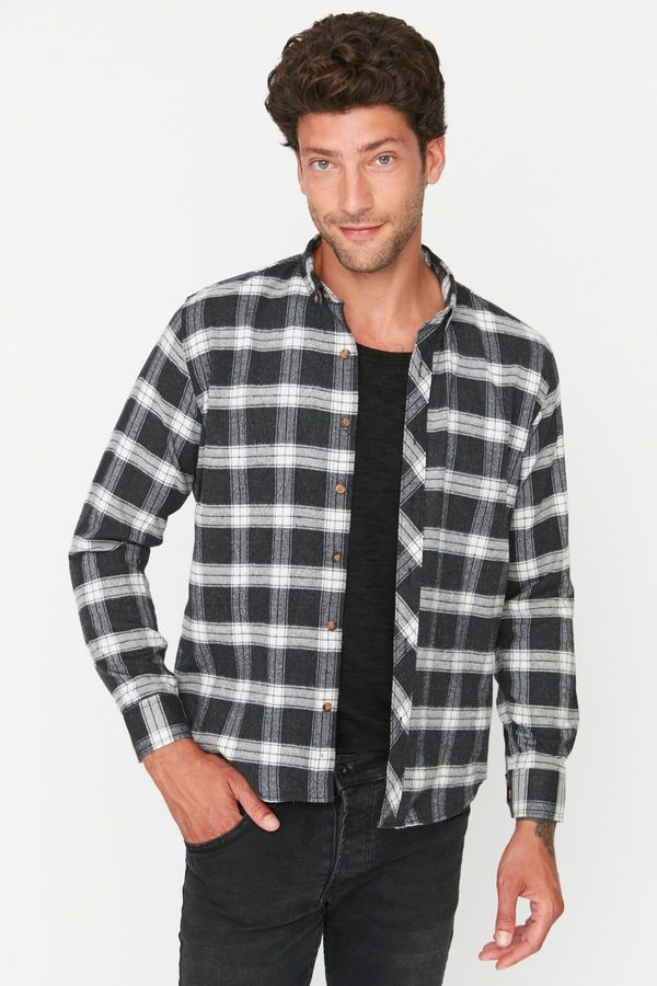 Trendyol Мъжка риза. Trendyol Plaid