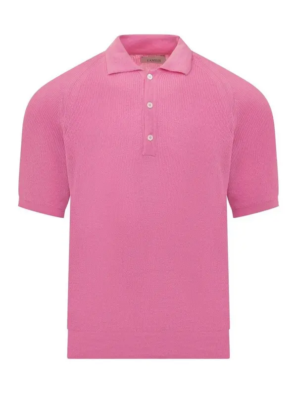 Laneus Мъжка розова поло тениска Laneus