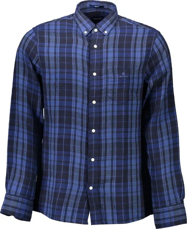 Gant Мъжка синя карирана риза GANT