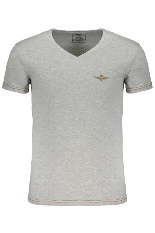 Aeronautica Militare Мъжка сива тениска с къс ръкав