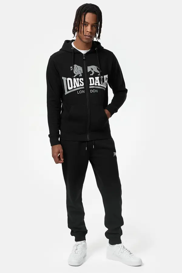 Lonsdale Мъжка суичър Lonsdale 117439-Black/White/Grey