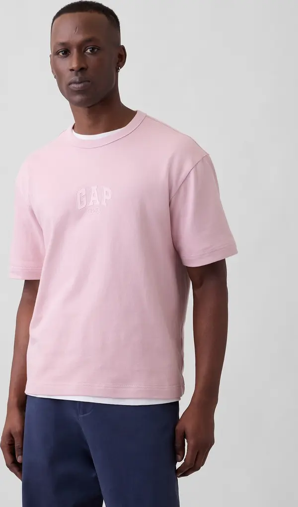 GAP Мъжка тениска GAP Crop с лого 1969