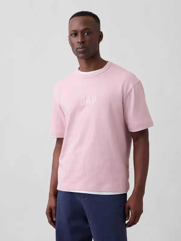 GAP Мъжка тениска GAP Crop с лого 1969