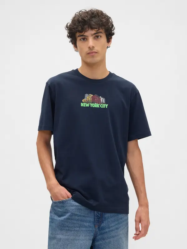 GAP Мъжка тениска GAP с щампа