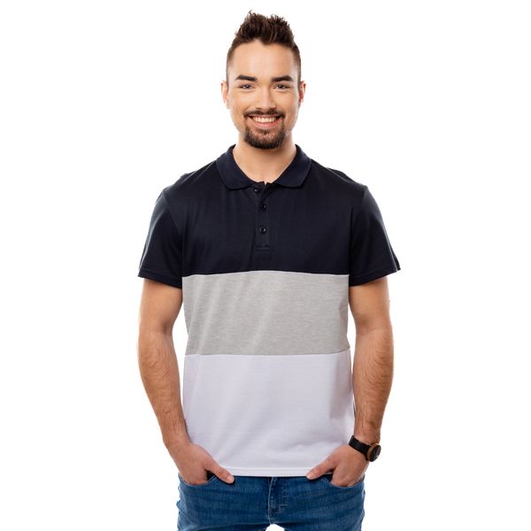 Glano Мъжка тениска GLANO - тъмно синя