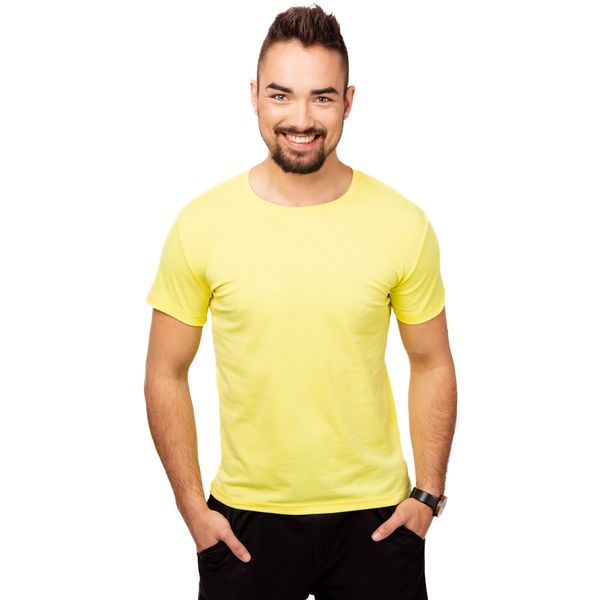 Glano Мъжка тениска GLANO - жълта