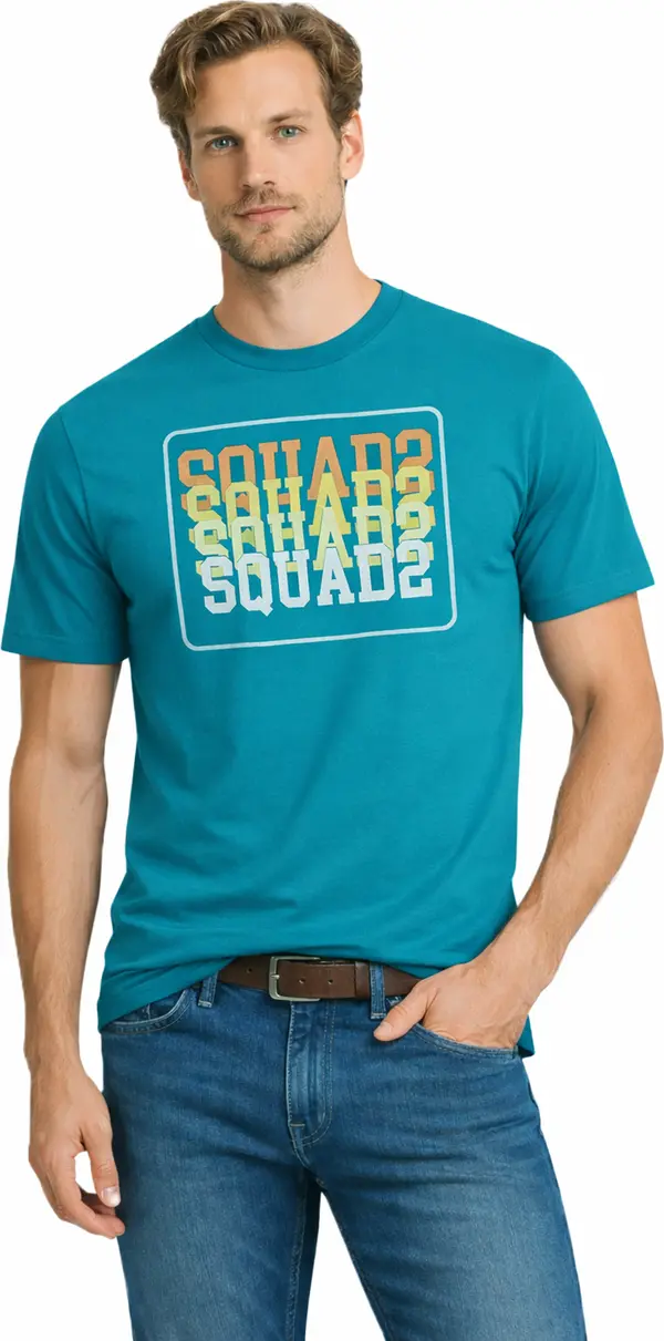 JUMPER Мъжка тениска пуловер 3001 тюркоаз