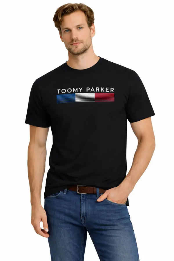 JUMPER Мъжка тениска пуловер 3005 черна