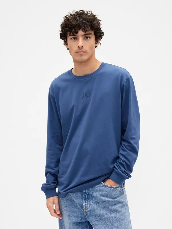 GAP Мъжка тениска с дълъг ръкав GAP