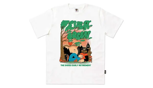 The Dudes Мъжка тениска The Dudes Evergreen White