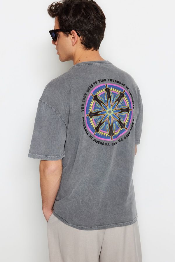 Trendyol Мъжка тениска Trendyol Cycling Collar Acid