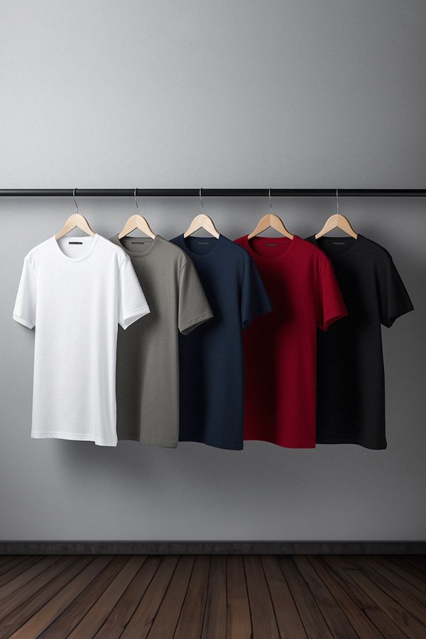 Trendyol Мъжка тениска Trendyol Multi-Coloured 5P