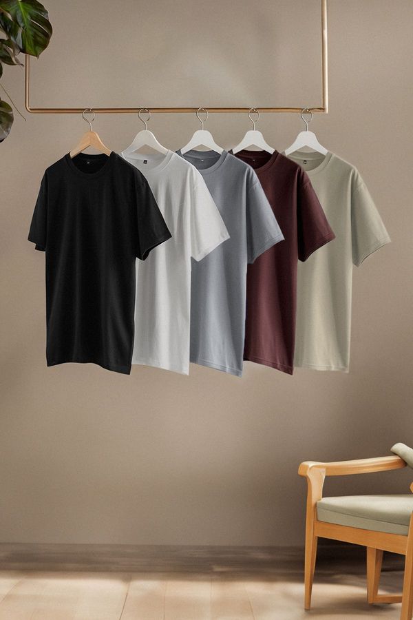 Trendyol Мъжка тениска Trendyol Multi-Coloured 5P