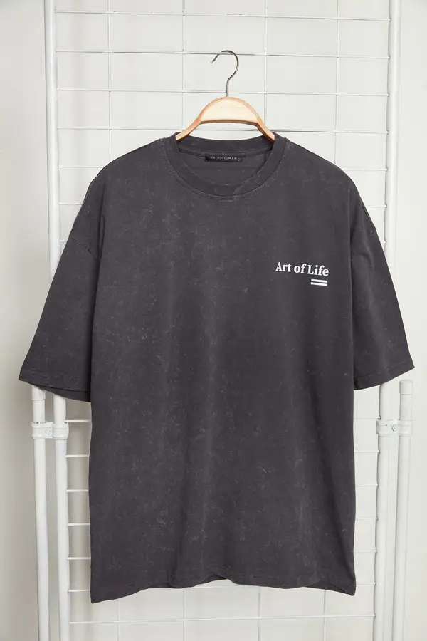 Trendyol Мъжка тениска Trendyol Oversized
