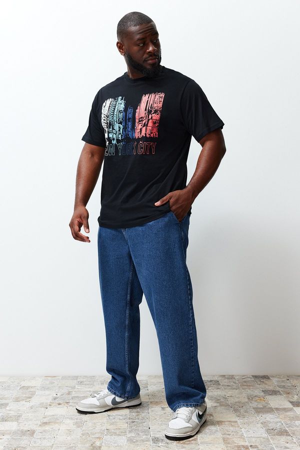 Trendyol Мъжка тениска Trendyol TMNSS23TS00141/Black