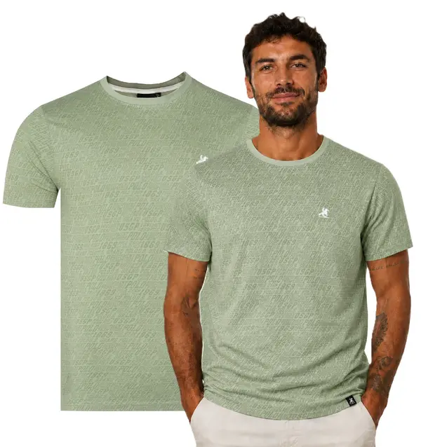 U.S. GRAND POLO EQUIPMENT & APPAREL Мъжка тениска US Grand Polo, зелена