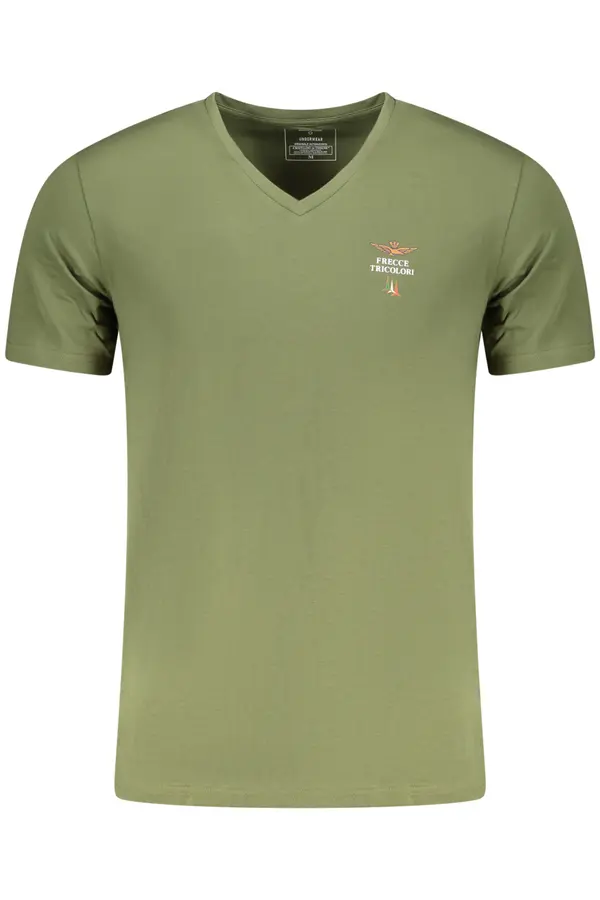 Aeronautica Militare Мъжка зелена тениска с къс ръкав