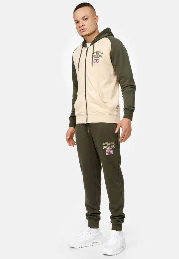 Lonsdale Мъжки анцуг Lonsdale 117292-Olive/Beige