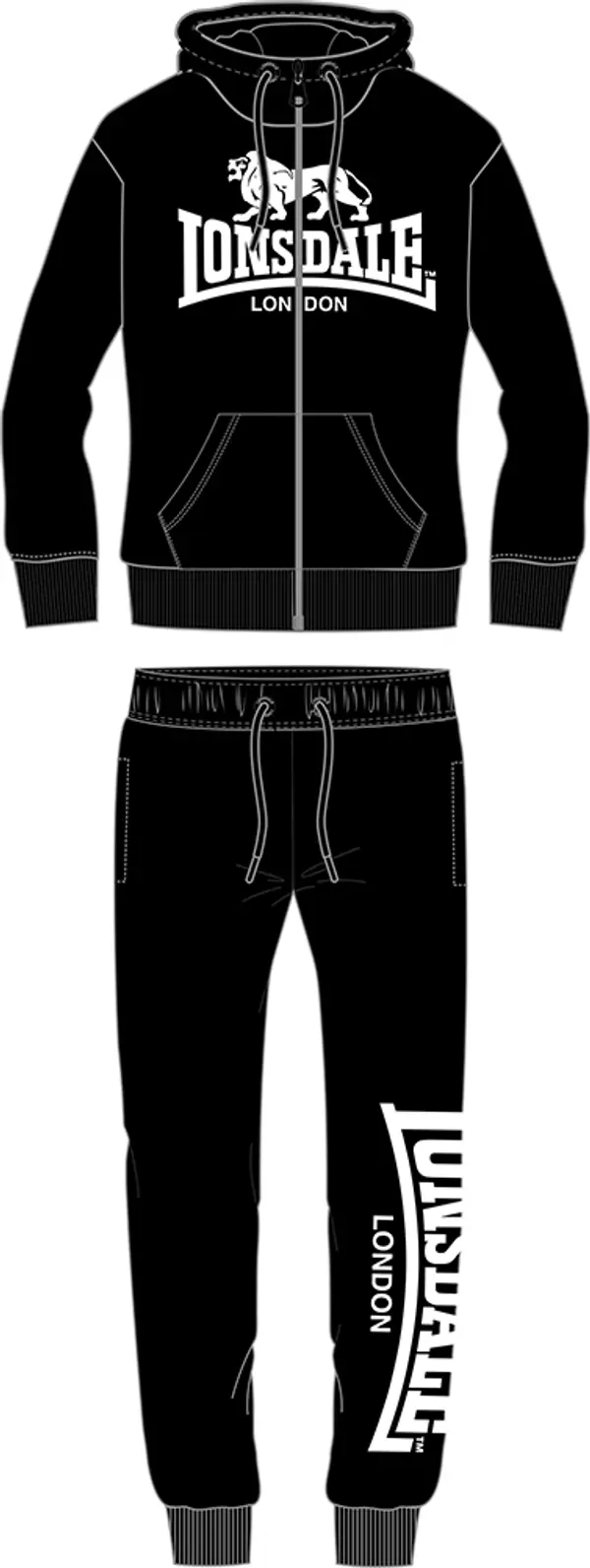 Lonsdale Мъжки анцуг с качулка Lonsdale