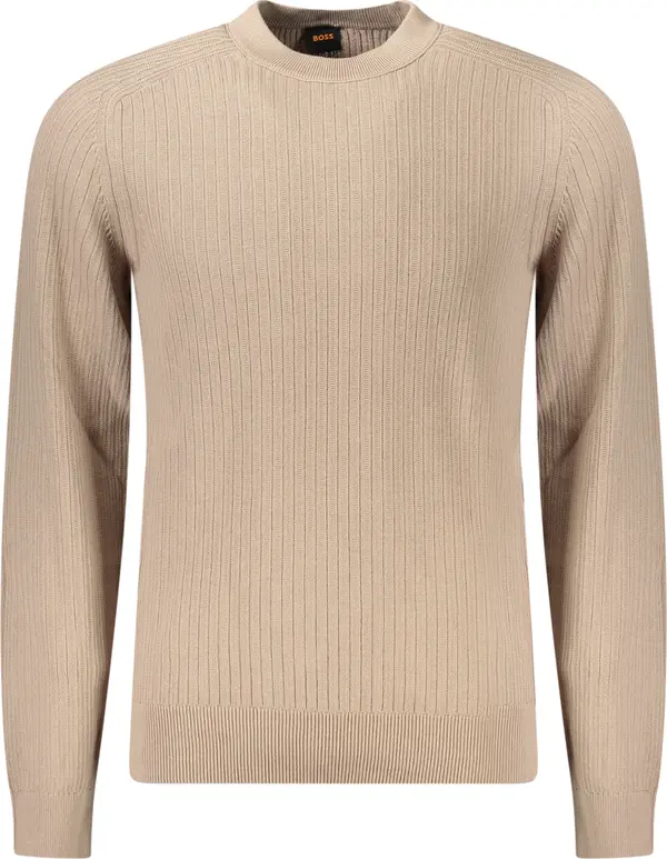 Boss Мъжки бежов пуловер HUGO BOSS