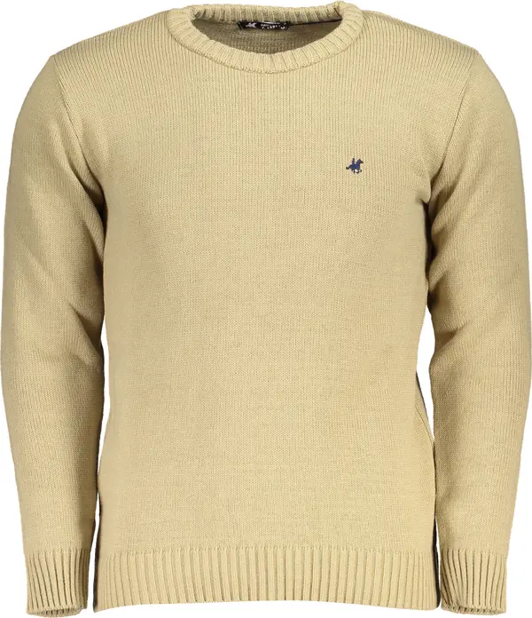 U.S. GRAND Мъжки бежов пуловер US Grand Polo