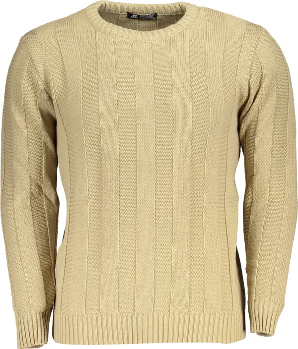 U.S. GRAND Мъжки бежов пуловер US Grand Polo