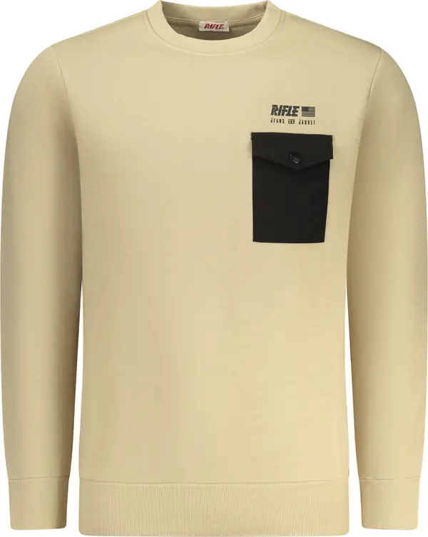 Rifle Мъжки бежов суитшърт с джоб