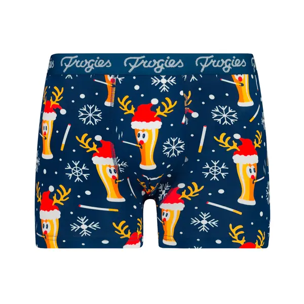 Frogies Мъжки боксерки Дим бира флот Frogies Коледа