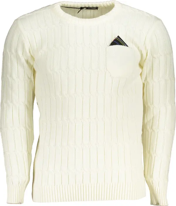 U.S. GRAND Мъжки бял пуловер US Grand Polo