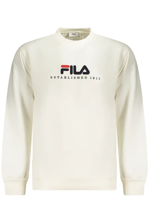 Fila Мъжки бял суитшърт без качулка