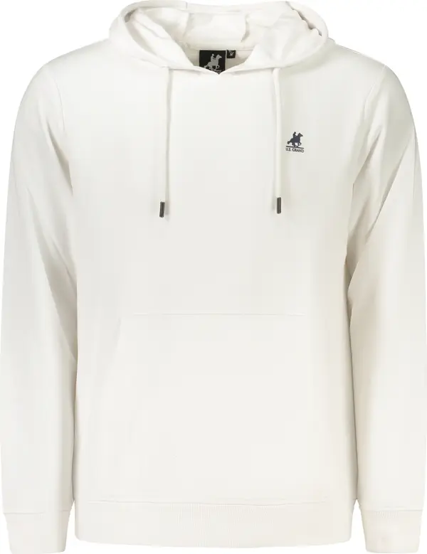 U.S. GRAND Мъжки бял суитшърт без качулка