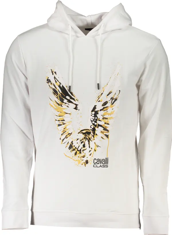 Cavalli Class Мъжки бял суитшърт Cavalli Class