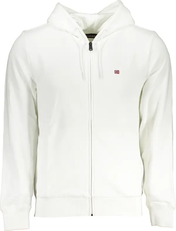 Napapijri Мъжки бял суитшърт с цип NAPAPIJRI