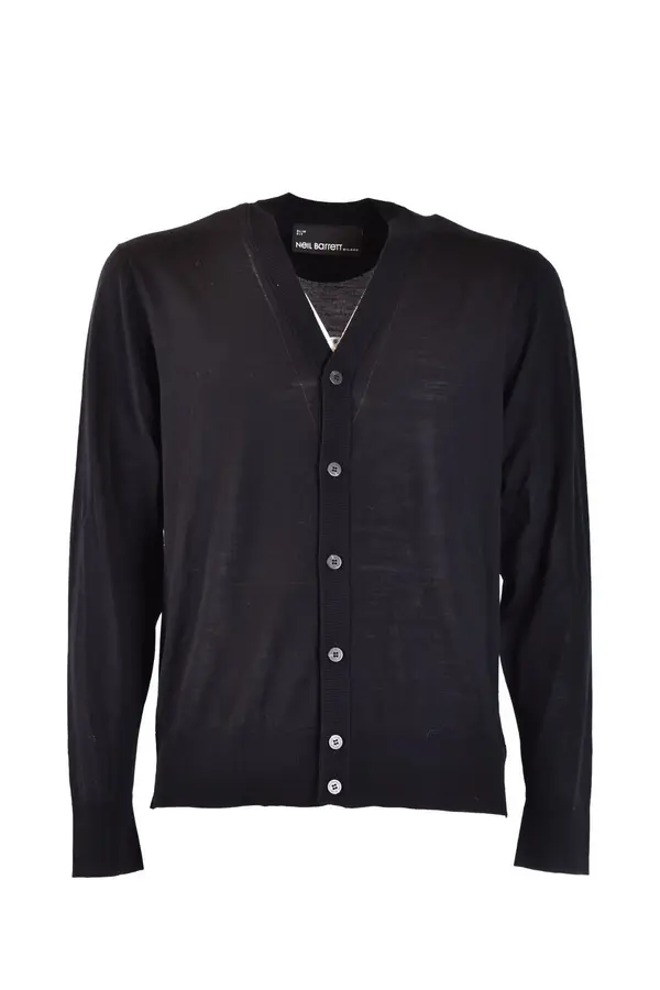Neil Barrett Мъжки черен кардиган Neil Barrett