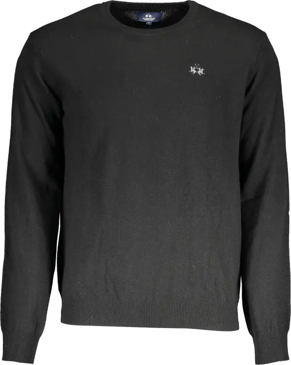 La Martina Мъжки черен пуловер La Martina