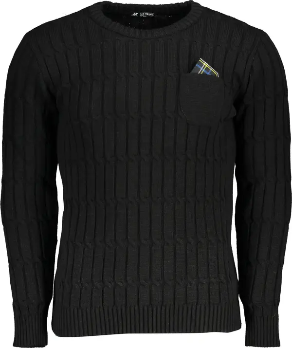 U.S. GRAND Мъжки черен пуловер US Grand Polo