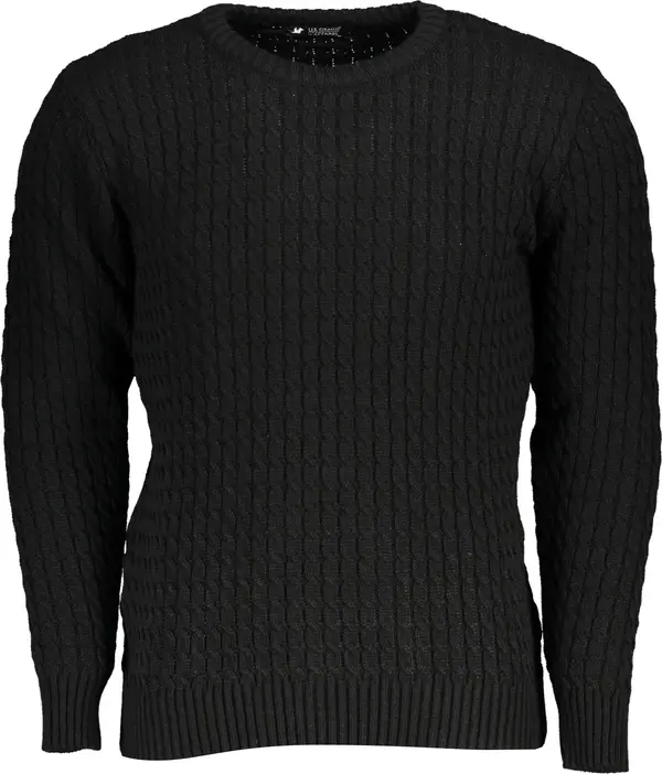 U.S. GRAND Мъжки черен пуловер US Grand Polo