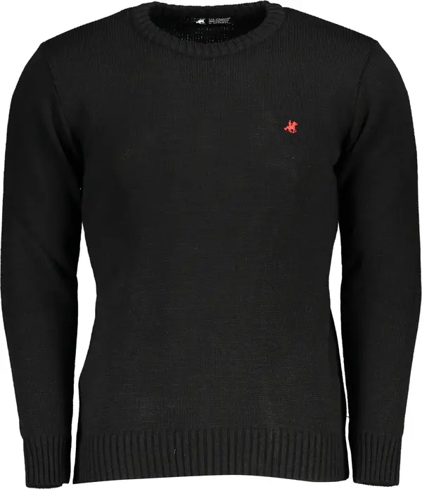 U.S. GRAND Мъжки черен пуловер US Grand Polo