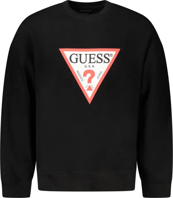 GUESS JEANS Мъжки черен суитшърт GUESS
