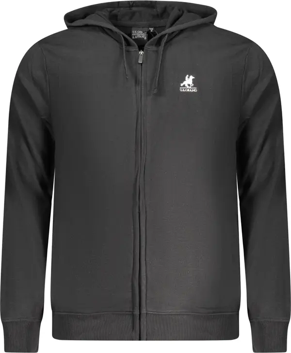 U.S. GRAND Мъжки черен суитшърт с цип