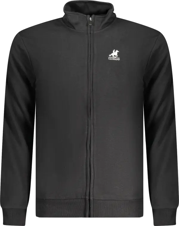 U.S. GRAND Мъжки черен суитшърт с цип