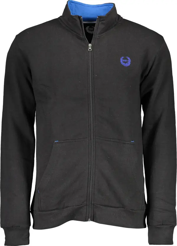 GIAN MARCO VENTURI Мъжки черен суитшърт с цип GIAN MARCO VENTURI