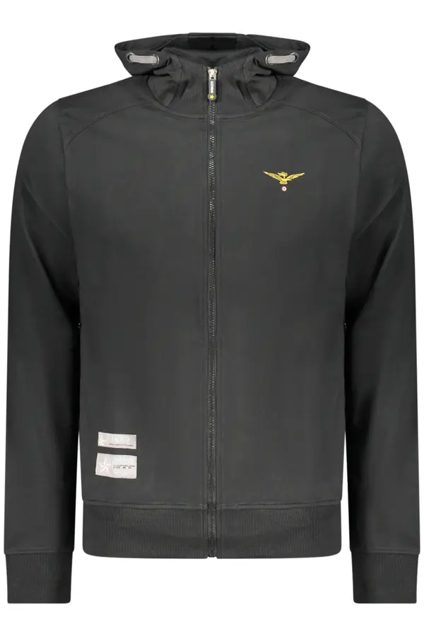 ACCADEMIA MILITARE Мъжки черен суитшърт с цип