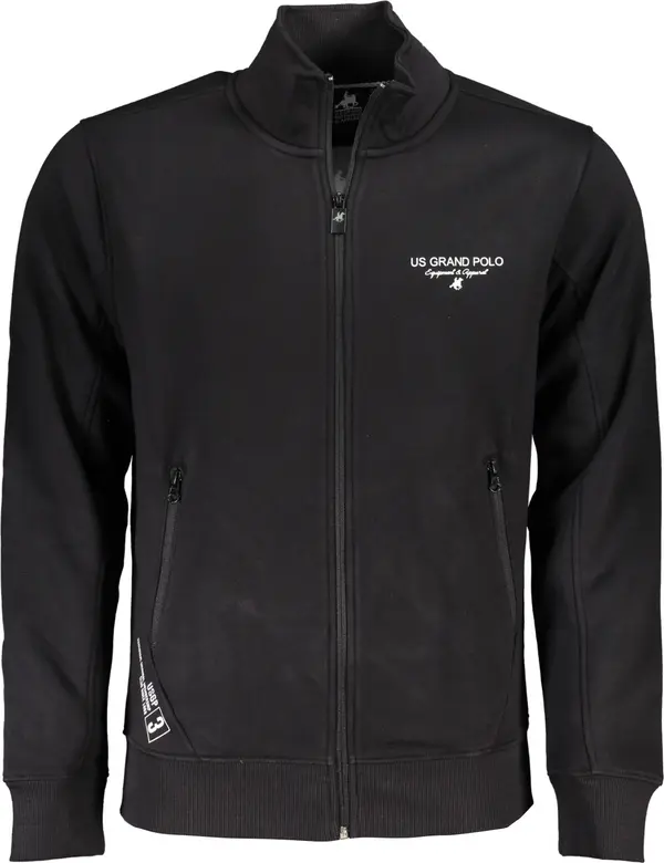 U.S. GRAND Мъжки черен суитшърт с цип US Grand Polo